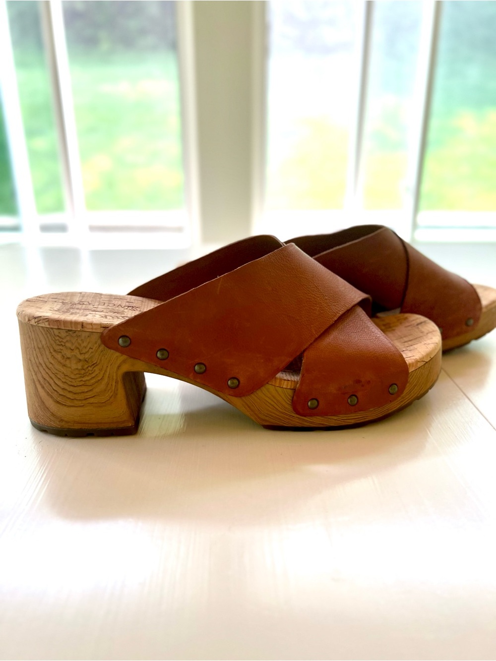 Kork-Ease Women's Brown Leather Clog Mules